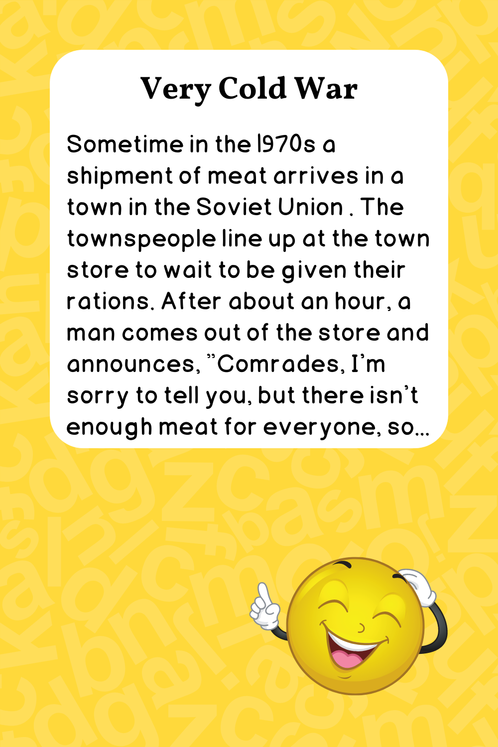 Very Cold War - Funny Long Jokes